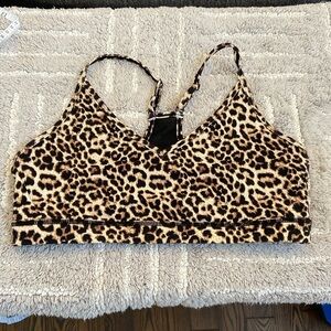 Zyia Active Sports Bra Athletic Mesh Animal Print  xl​​​​